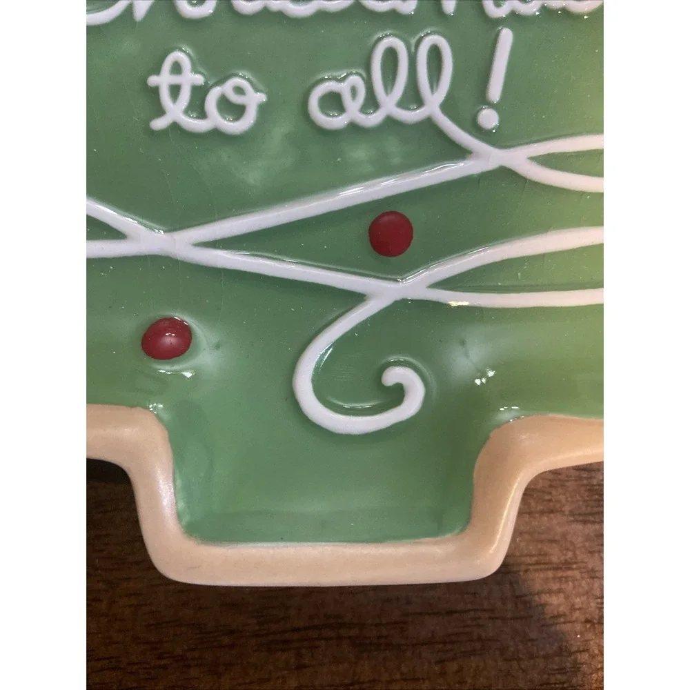 Hallmark Christmas Tree serving Plate Merry‎ Christmas to all!